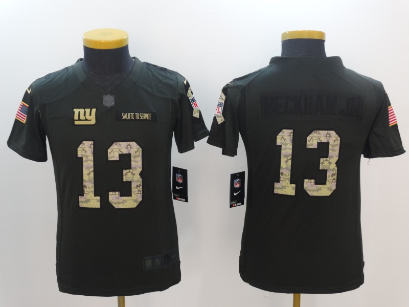 Youth New York Giants #13 Beckham Jr Nike Salute To Service Limited NFL Jerseys->youth nfl jersey->Youth Jersey